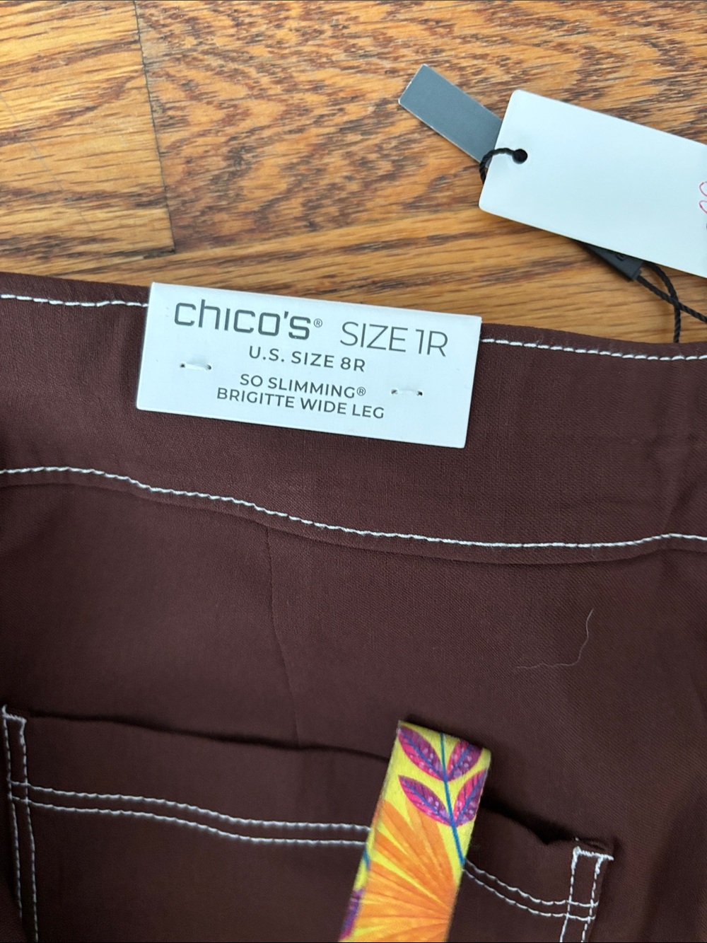 Chico's Brigitte Wide Leg Pants in Chestnut Brown